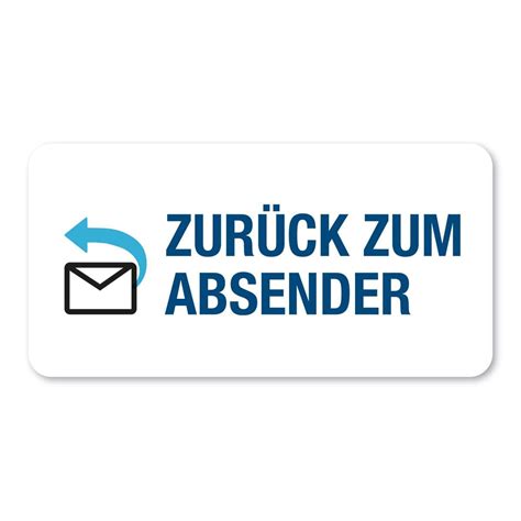 Zurück zum Absender nach 3 Zustellversuchen 